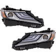 Driver and Passenger Side Headlights, with Bulbs, LED, For Models with LED Signal Light, with LED Signal Light