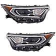 Driver and Passenger Side Headlights, with Bulbs, LED, For Models without Adaptive Headlights, North America Built Vehicle, CAPA Certified