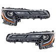 Driver and Passenger Side Headlights, with Bulbs, LED, For Models without Adaptive Headlamps and Nightshade Edition