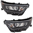 Driver and Passenger Side LED Headlight, With bulb(s), OE Replacement, CAPA Certified