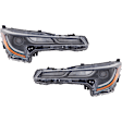 Driver and Passenger Side Headlights, with Bulbs, LED, North America Built Vehicle, CAPA Certified