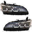 Driver and Passenger Side LED Headlight, With bulb(s), OE Replacement, CAPA Certified