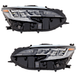 Driver and Passenger Side LED Headlight, With bulb(s)