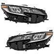 Driver and Passenger Side LED Headlight, With bulb(s)