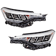 Driver and Passenger Side Headlights, with Bulbs, LED, Turkey Built Vehicle, For Models without Adaptive Headlight, CAPA CERTIFIED