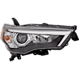 Driver and Passenger Side Headlights, with Bulbs, Halogen/LED Combo, For Models without Auto Headlights, with halogen high beam, CAPA CERTIFIED