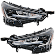 Driver and Passenger Side LED Headlight, With bulb(s), Clear Lens