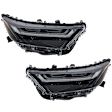 Driver and Passenger Side Headlights, with Bulbs, For Models with LED Signal Light