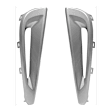 Front, Driver and Passenger Side Fog Light Trims, Silver, For Models With Daytime Running Light