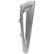 Front, Driver and Passenger Side Fog Light Trims, Silver, For Models With Daytime Running Light