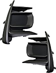 Front, Driver and Passenger Side Fog Light Trims, Black