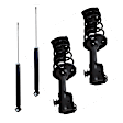 Front and Rear, Driver and Passenger Side Shock and Fully Loaded Strut