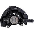 Front, Driver and Passenger Side Steering Knuckle, With Bearing, With Dust Shield