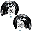 Front, Driver and Passenger Side Steering Knuckle, With Bearing, With Dust Shield