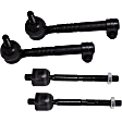 Front, Driver and Passenger Side, Inner and Outer Tie Rod Ends, Power Steering