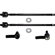 Front, Driver and Passenger Side, Inner and Outer Tie Rod Ends