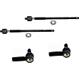 Front, Driver and Passenger Side, Inner and Outer Tie Rod Ends