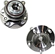 Front, Driver and Passenger Side Wheel Hub, 5 Lugs, With Bearing
