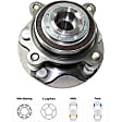 Front, Driver and Passenger Side Wheel Hub, 5 Lugs, With Bearing