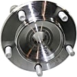 Front, Driver and Passenger Side Wheel Hub, 5 Lugs, With Bearing