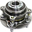 Front, Driver and Passenger Side Wheel Hub, 5 Lugs, With Bearing