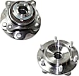 2007-2014 Toyota FJ Cruiser - Front, Driver and Passenger Side Wheel Hubs, Bearing and Hub Assembly, Rear Wheel Drive