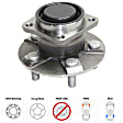 Front and Rear, Driver and Passenger Side Wheel Hub, 5 Lugs, With Bearing, 1.8L, 4Cyl