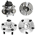 2015 Toyota Corolla - Front and Rear, Driver and Passenger Side Wheel Hub, 5 Lugs, With Bearing