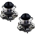 Rear, Driver and Passenger Side Wheel Hub, 5 Lugs, With Bearing, With Sensor