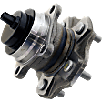 Rear, Driver and Passenger Side Wheel Hub, 5 Lugs, With Bearing, With Sensor