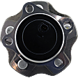 Rear, Driver and Passenger Side Wheel Hub, 5 Lugs, With Bearing, With Sensor