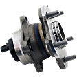 Rear, Driver and Passenger Side Wheel Hub, 5 Lugs, With Bearing, With Sensor