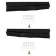 Front, Driver and Passenger Side Door Molding and Beltlines, Flat Black
