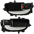2015 Toyota Corolla - Front or Rear, Driver and Passenger Side Chrome Lever with Black Bezel Interior Door Handle, Without Door Lock Hole
