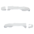 Front, Driver and Passenger Side Chrome Exterior Door Handle, Driver Side - With Key Hole; Passenger Side - Without Key Hole
