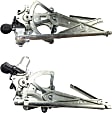 Front, Driver and Passenger Side Power Window Regulator, With Motor