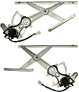 Front, Driver and Passenger Side Power Window Regulator, With Motor