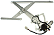Front, Driver and Passenger Side Power Window Regulator, With Motor
