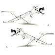 Front, Driver and Passenger Side Window Regulators, Power, USA Built Vehicle