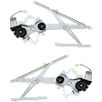 Front, Driver and Passenger Side Power Window Regulator, With Motor