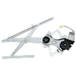 Front, Driver and Passenger Side Power Window Regulator, With Motor