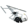 Front, Driver and Passenger Side Power Window Regulator, With Motor