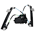 Front, Driver and Passenger Side Power Window Regulator, With Motor