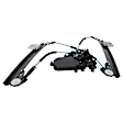 Front, Driver and Passenger Side Power Window Regulator, With Motor