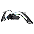 Front, Driver and Passenger Side Power Window Regulator, With Motor