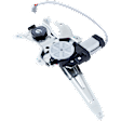 Rear, Driver and Passenger Side Power Window Regulator, With Motor