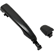 Rear, Driver and Passenger Side Textured Black Exterior Door Handle, Without Key Hole
