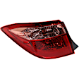 Driver Side, Inner And Outer Halogen Tail Light, With bulb(s), OE Replacement, CAPA Certified
