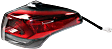 Tail Lights, with Bulb, Halogen, Mounts On Body, Japan or North America Built Vehicle