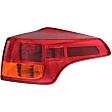 2014 Toyota RAV4 - Driver and Passenger Side, Inner and Outer Halogen Tail Light, With bulb(s), Mounts on Liftgate and Body, North America Built Vehicle, OE Replacement